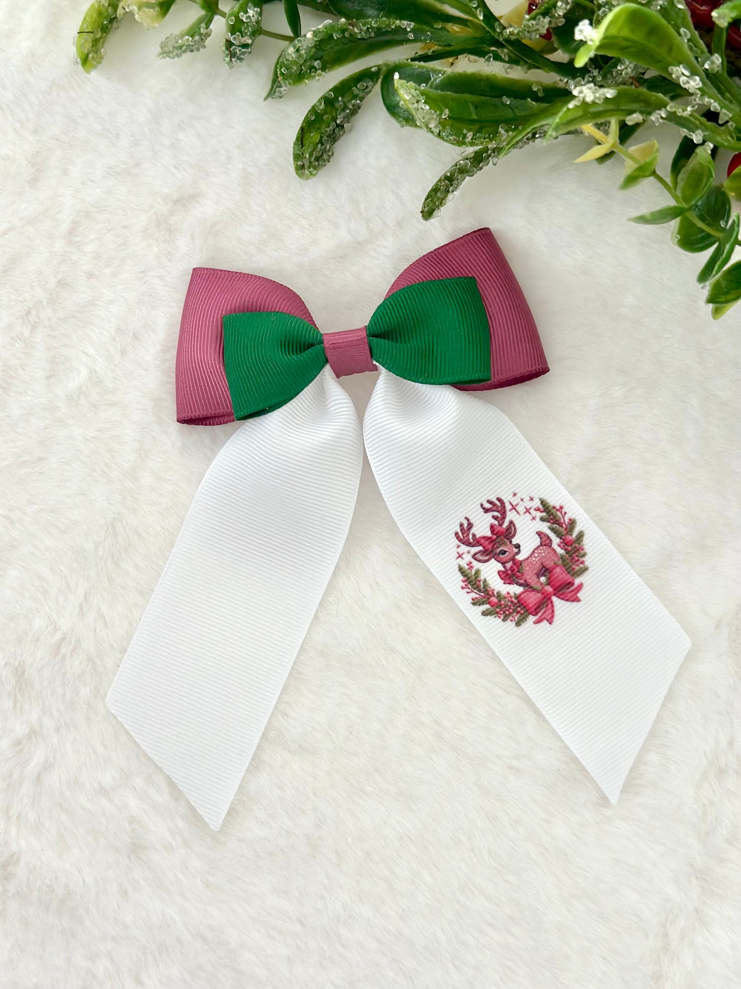 Reindeer Ponytail Bow