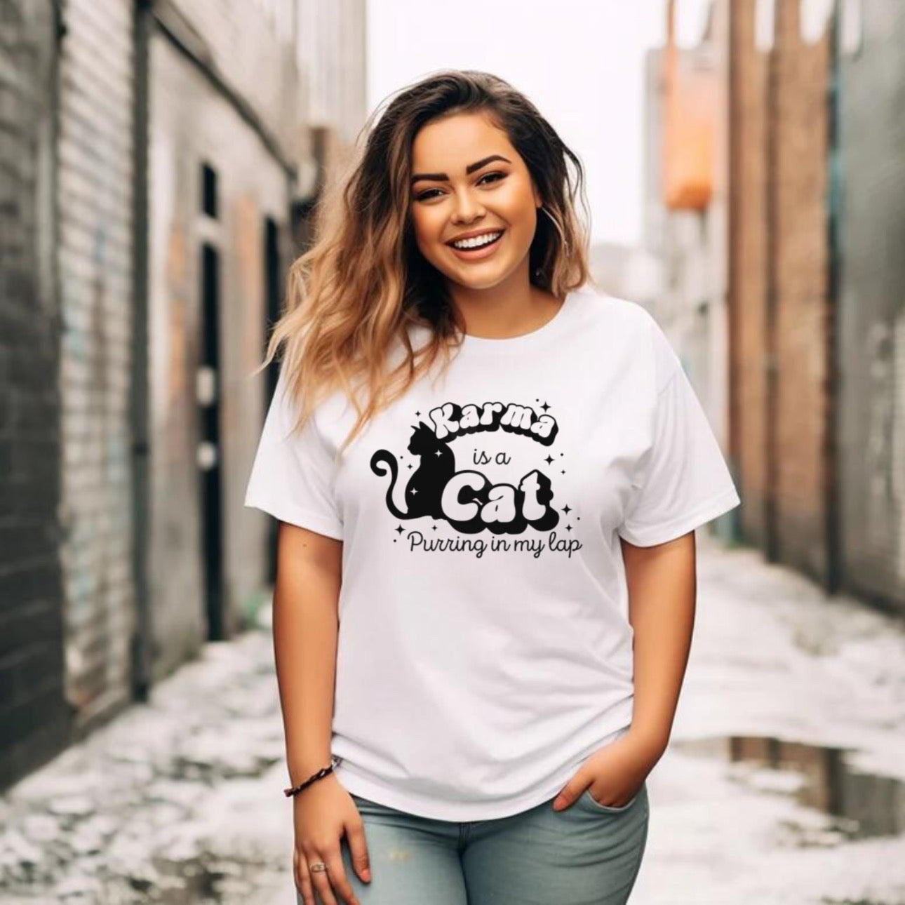 Karma is a Cat - Tee’s & sweatshirts Unisex All Sizes
