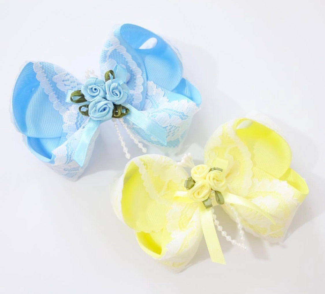 Rose Bouquet Lace Large Boutique Bows