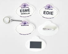 Load image into Gallery viewer, WDW Cast Member Style Badges, Keyring or Magnet
