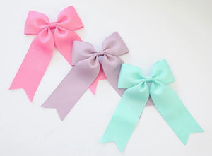 Large Ponytail Bow Clips