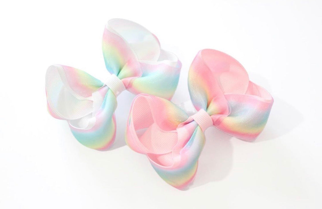 Rainbow Silky Organza Large Boutique Bows