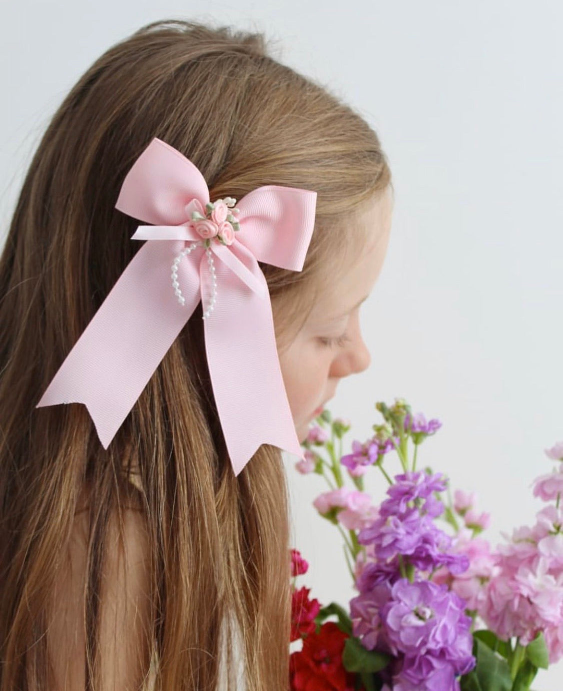 Rose Bouquet Ponytail Bow