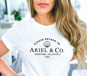 ‘Please Return to - Ariel’ Tee’s & sweatshirts Unisex All Sizes