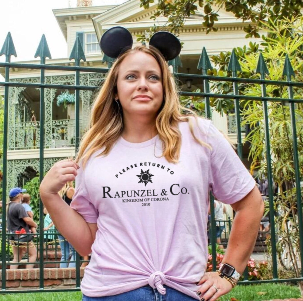 ‘Please Return to - Rapunzel’ Tee’s & sweatshirts Unisex All Sizes
