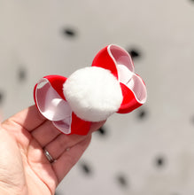Load image into Gallery viewer, Santa XL Pom Pom large boutique bows
