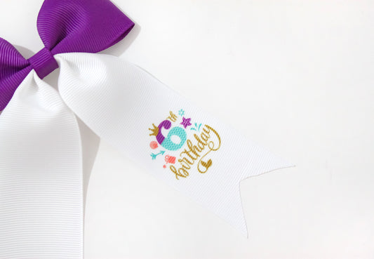 Mermaid Birthday Ponytail Bows