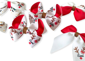 Personalised Reindeer Bows - All Size/Styles