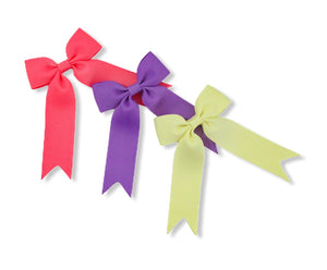 Set of 3 Coral Rose, Cadbury Purple & Pale Yellow - All Style & Size Bows