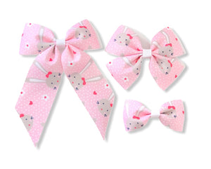 Pink Polka / Grey Bunny - All Sizes