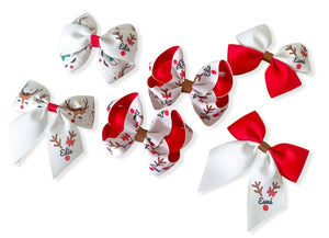 Personalised Reindeer Bows - All Size/Styles