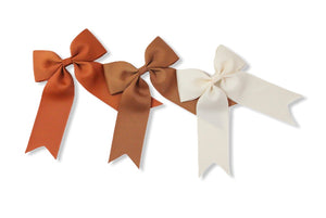 Set of 3 Copper, Golden Brown & Cream - All Style & Size Bows