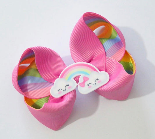 Rainbow clouds large boutique bows