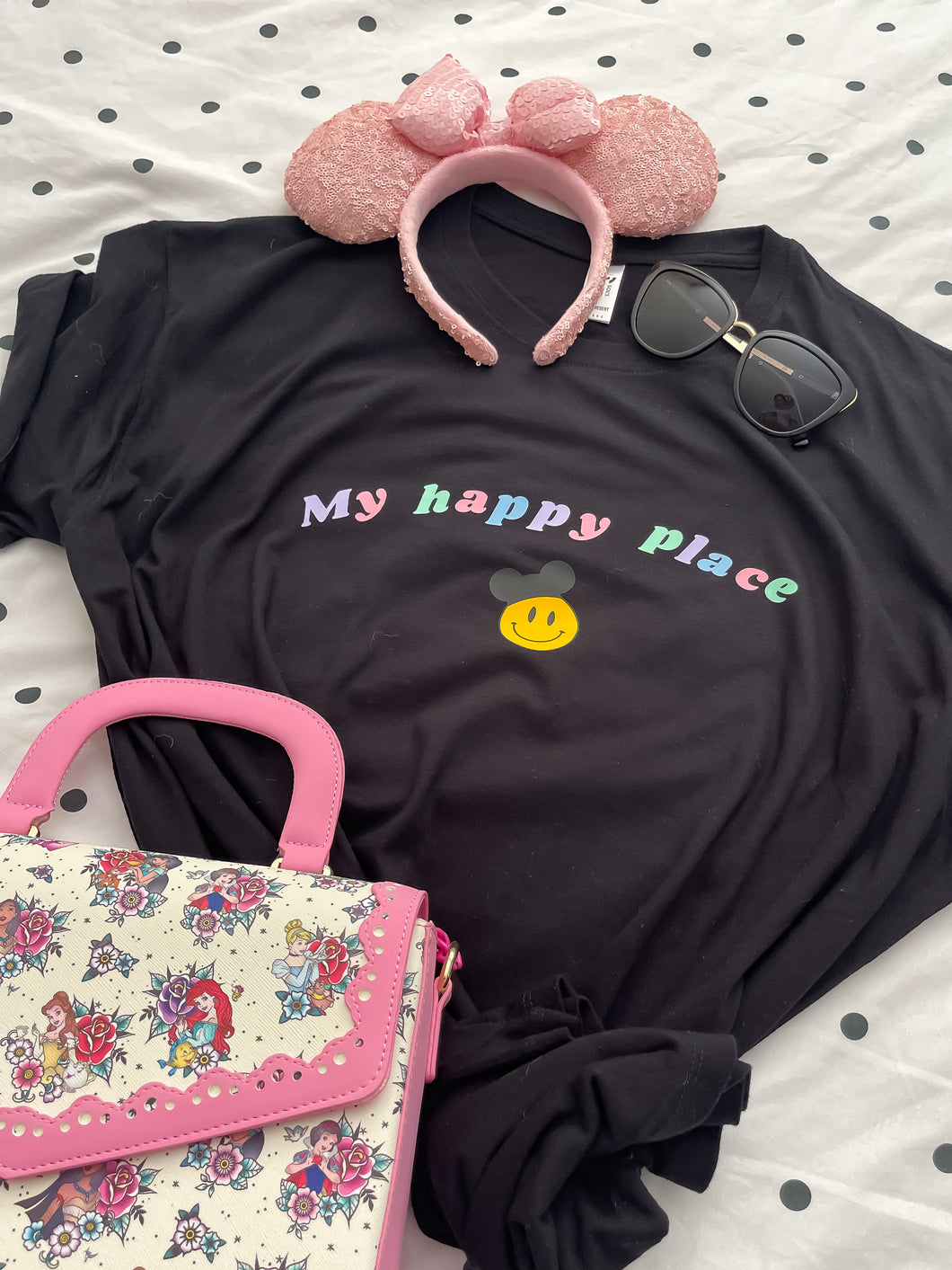 My happy place smiley face T-Shirt Unisex All Sizes