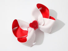 Load image into Gallery viewer, Fluffy Heart Large Boutique Bows
