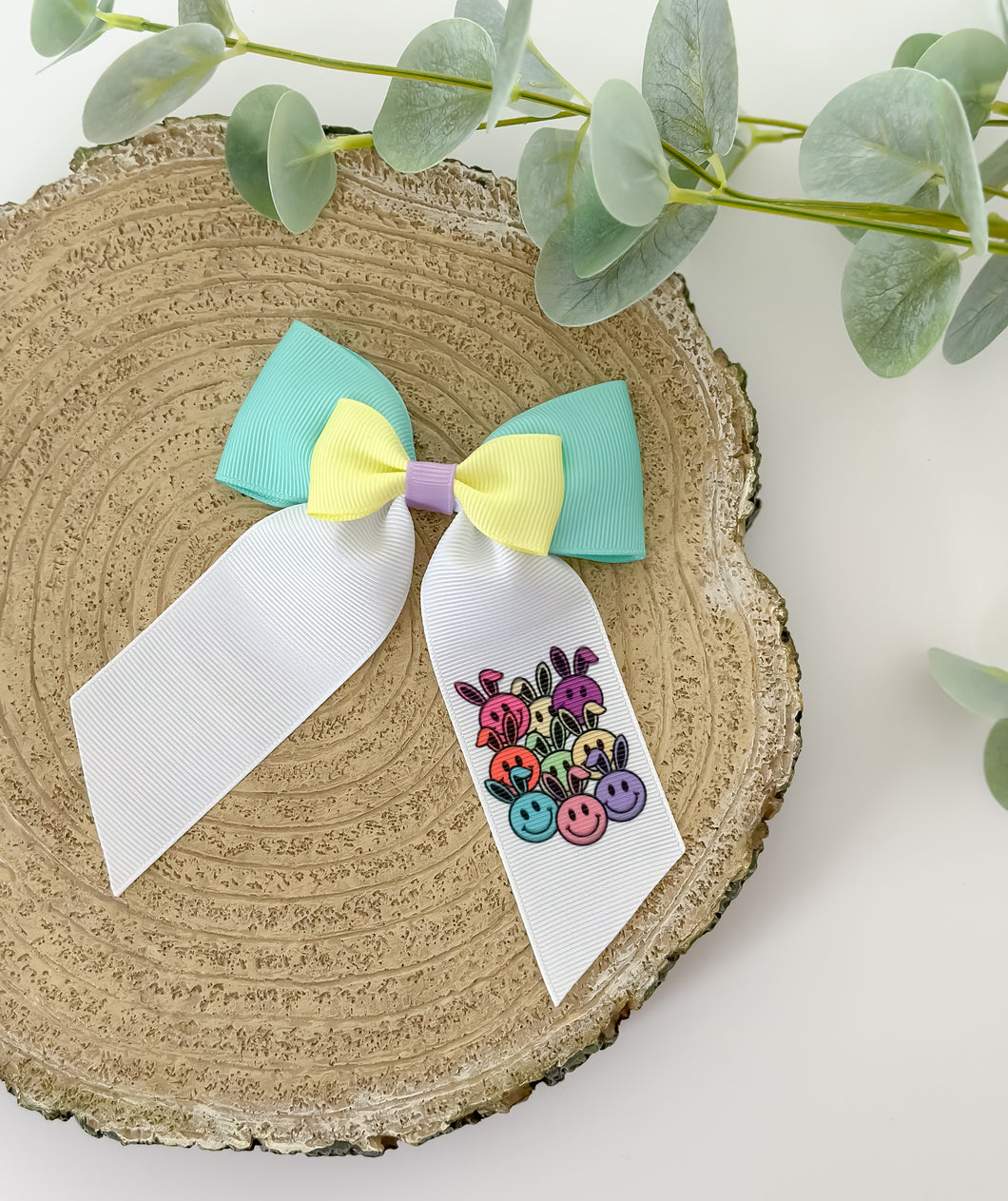 Smiley Face Bunny bows ( all sizes)