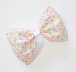 Neon Sequin XL Pinch Bow