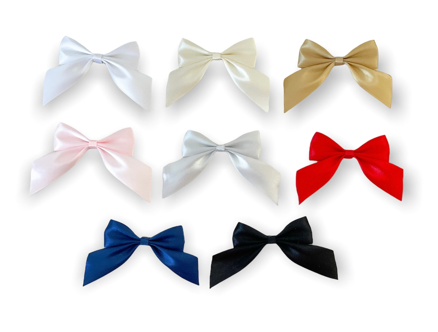 Set of 8 Satin Ponytail Bows