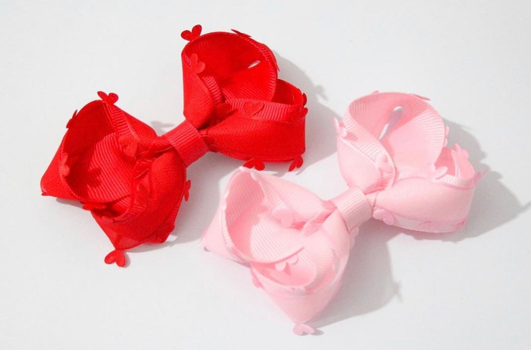 'Hearts' Small Boutique Bows