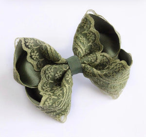Lace Large Boutique Bows - All Colours