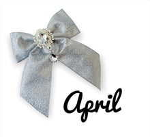 Load image into Gallery viewer, Birthstone Bows/Coloured Gemstone Bows

