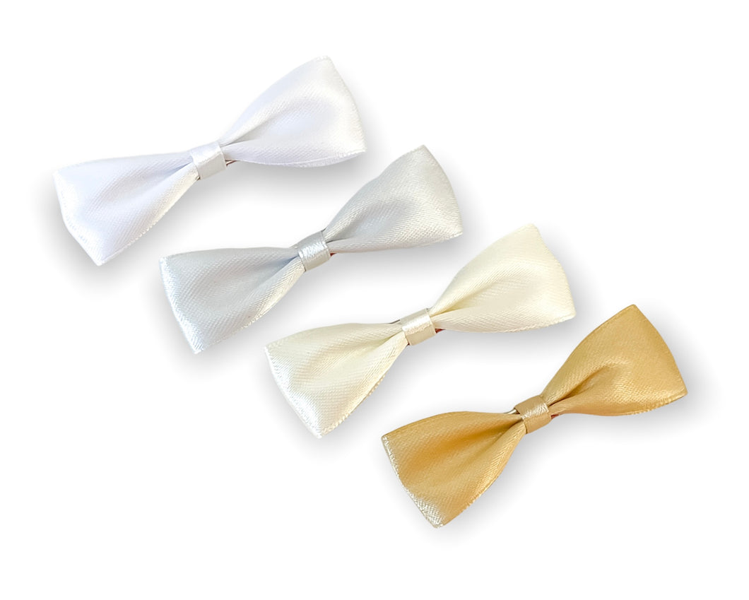 Set of 4 Satin Pinch Bows