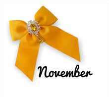 Load image into Gallery viewer, Birthstone Bows/Coloured Gemstone Bows
