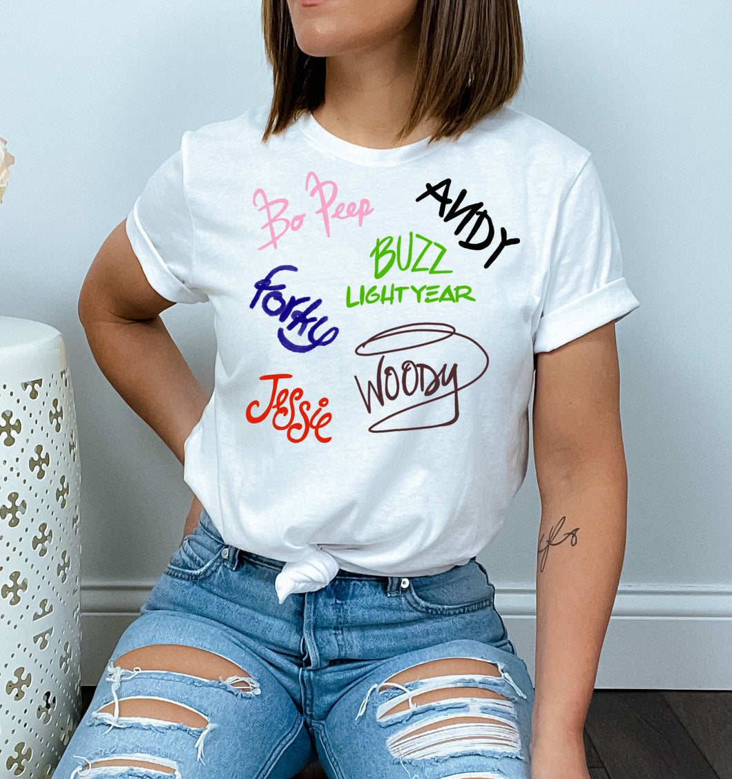 Toy Story Autograph Tee’s & sweatshirts Unisex All Sizes