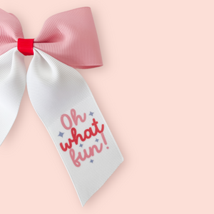 Oh what fun hair bows  (all sizes)