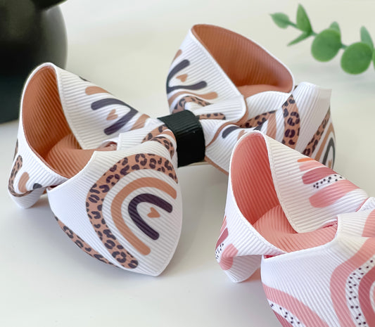 Leopard Print Boho Rainbows  (All sizes)