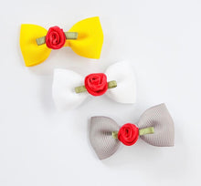 Load image into Gallery viewer, Red Rose Mini Bow - Clips and Headbands
