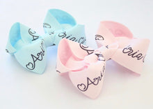 Load image into Gallery viewer, Personalised Large Boutique Bows - all fonts
