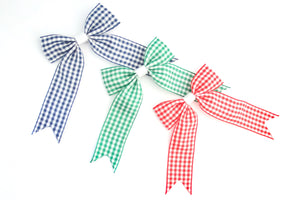 Gingham Ponytail Bows