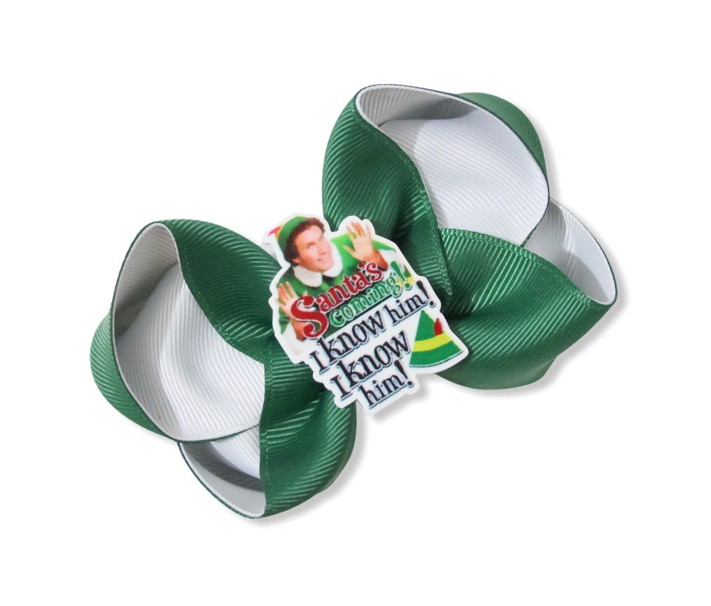‘Santa I know him’ Large Boutique Bow