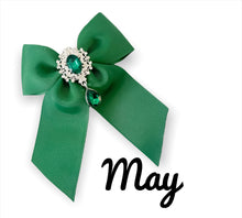 Load image into Gallery viewer, Birthstone Bows/Coloured Gemstone Bows
