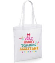 Load image into Gallery viewer, Christmas Teacher Tote Bags

