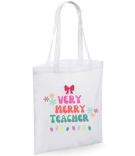 Load image into Gallery viewer, Christmas Teacher Tote Bags
