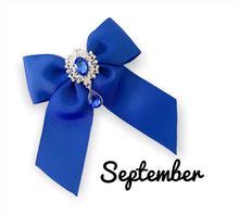 Load image into Gallery viewer, Birthstone Bows/Coloured Gemstone Bows
