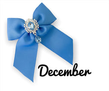 Load image into Gallery viewer, Birthstone Bows/Coloured Gemstone Bows
