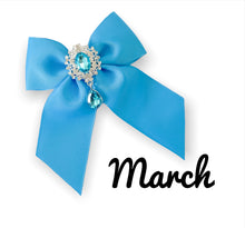 Load image into Gallery viewer, Birthstone Bows/Coloured Gemstone Bows
