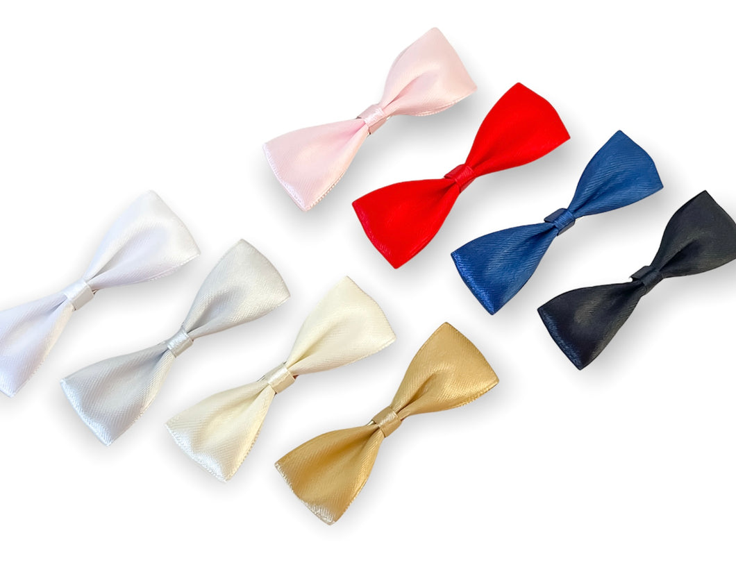 Set of 8 Satin Pinch Bows