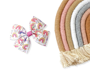 Boho/polka dot rainbow print (all size & styles)