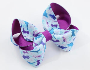 Dino print large boutique bow