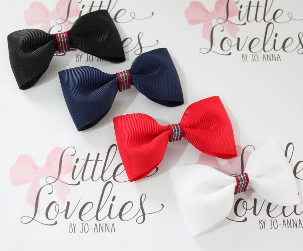 'A Touch Of Tartan' Medium Pinch Bows - Clips and Headbands