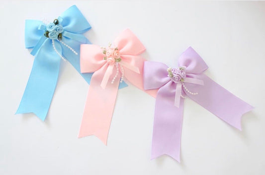 Rose Bouquet Ponytail Bow