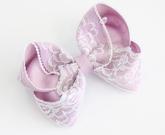 Iridescent Lace Large Boutique Bows