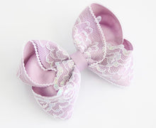 Load image into Gallery viewer, Iridescent Lace Large Boutique Bows
