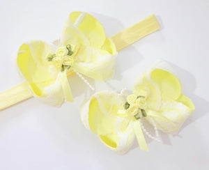 Rose Bouquet Lace Large Boutique Bows