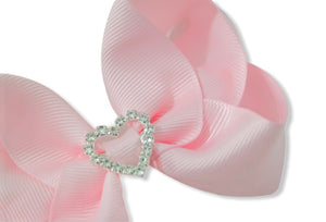 Sparkly Heart Large Boutique Bows