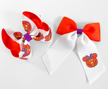 Load image into Gallery viewer, Mouse pumpkin Halloween Hair Bows
